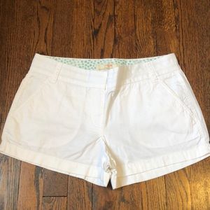 JCrew white chino shorts, size 4